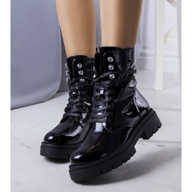 BM Crne lakirane Kenzie čizme crno 1