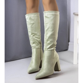 Zelene, izolirane čizme na stupu Narcis zelena 1