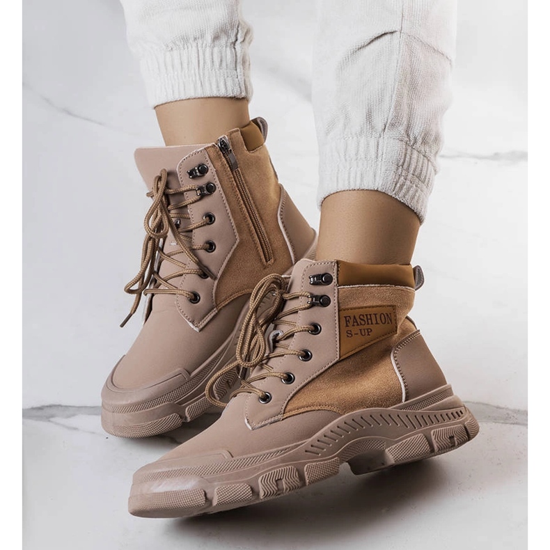 Fordla smeđe izolirane čizme bež 1