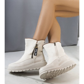 BM Bež izolirane čizme na platformi Niklas 1