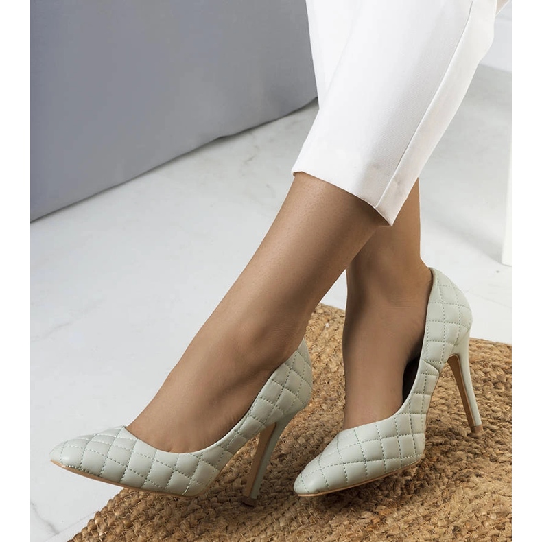 Zelene prošivene Nadelia štikle zelena 1