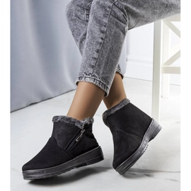 Crne izolirane čizme za snijeg s krznom marke Wren crna 1