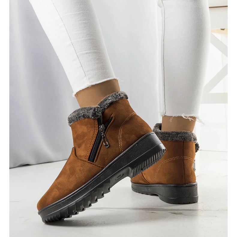 Camel izolirane čizme za snijeg s Wren krznom smeđa 1