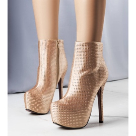 BM Tatiana zlatne čizme na petu zlatni 1