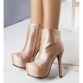 BM Tatiana zlatne čizme na petu zlatni 2