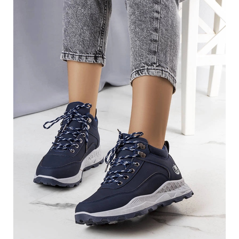 Ženske tamnoplave izolirane planinarske čizme Durani plava 1