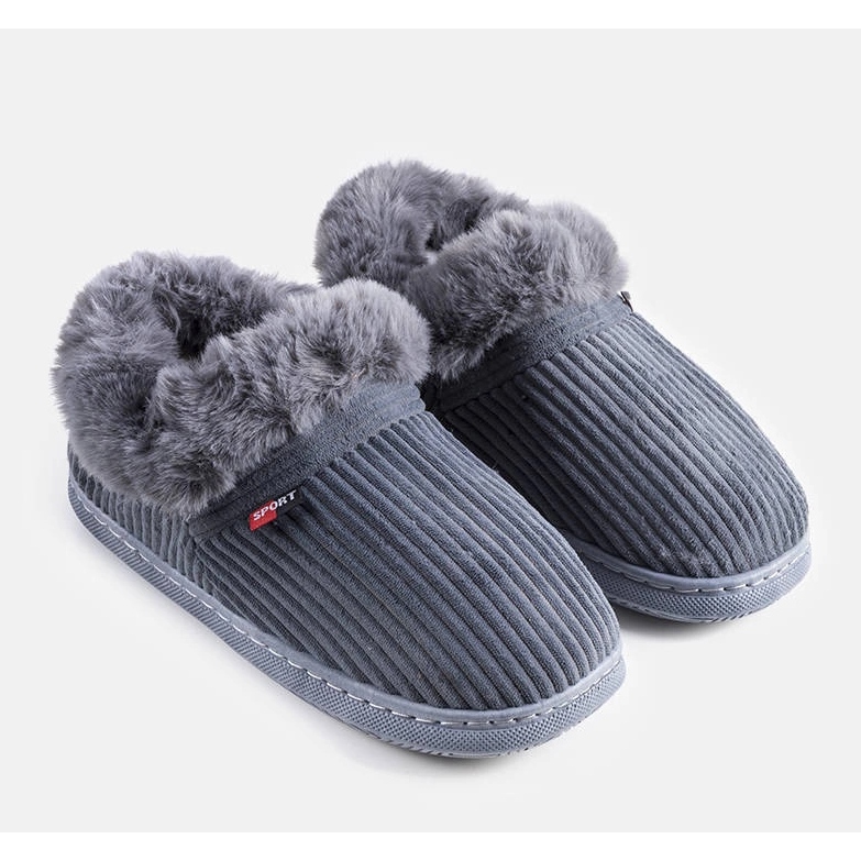 Ruest muške sive visoke papuče siva 1