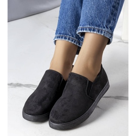 Crne tenisice tenisice s eko-dijelom crno 1