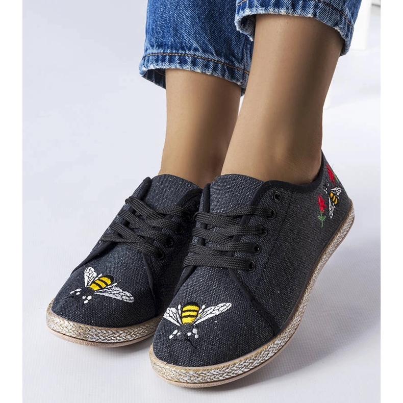 Crne svjetlucave espadrile iz Malije crno 1