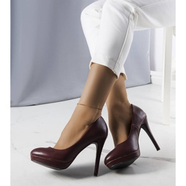 PA1 Bordo cipele s visokom petom iz Santina crvena 1