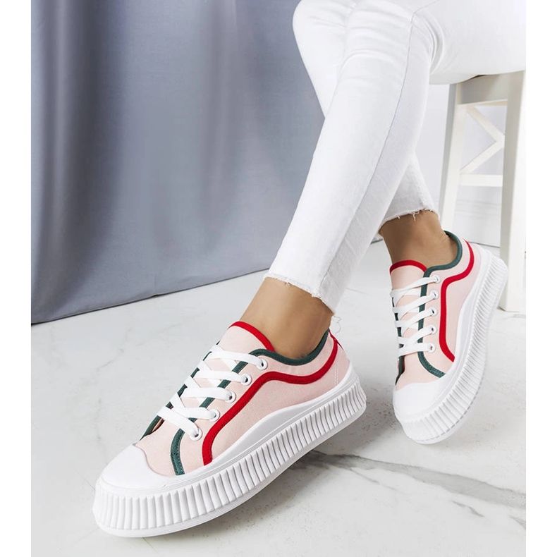 Ružičaste tenisice s platformom iz Johanne crvena 1