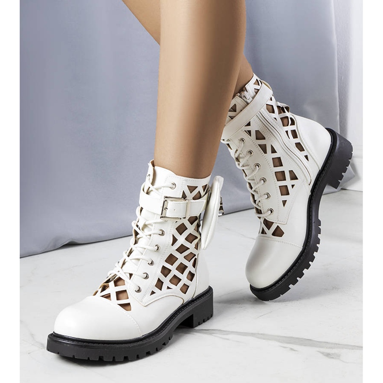 Cecelia bijele otvorene čizme bijela 1