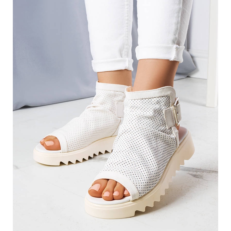 PA1 Bijele otvorene sandale iz Beulaha bijela 2