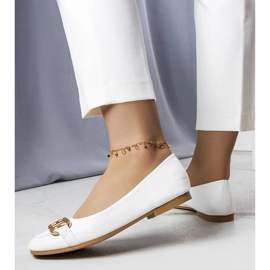 Bijele balerinke sa zlatnim Iris ukrasom bijela 1