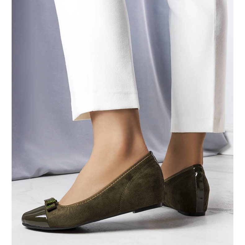 Zelene balerinke s indoor wedge iz Cailota zelena 1