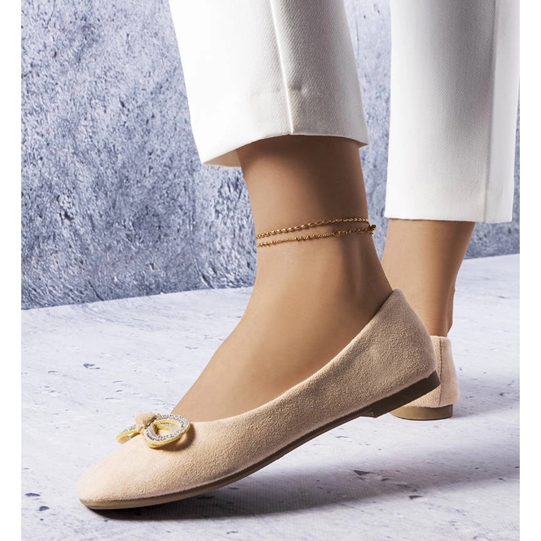 Bež balerinke s Gaillou mašnom 1