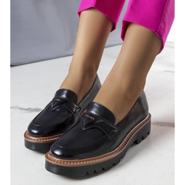 Jacquenett crni lordovi s kožnim uloškom crno 1