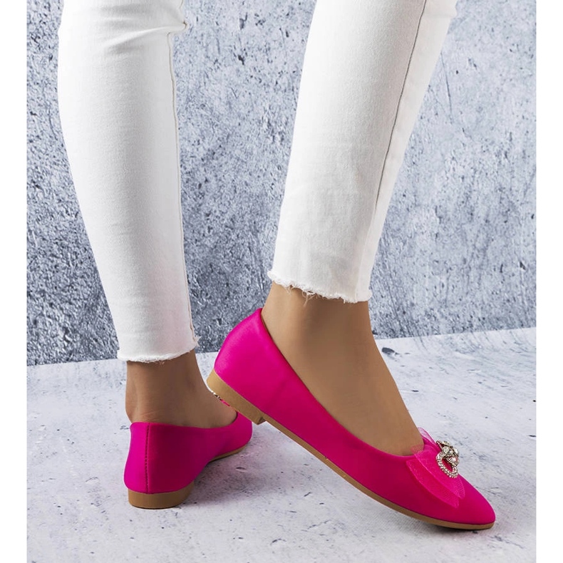 Ružičaste balerinke s mašnom i kamenčićima iz LaGardea ružičasta 1