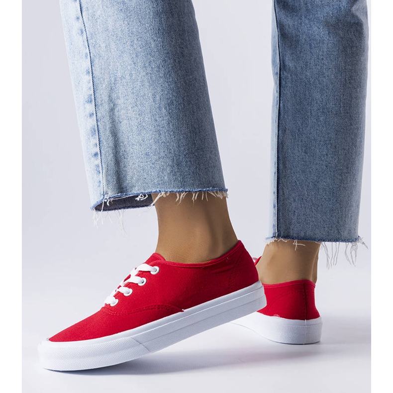 Fantina tenisice od crvene tkanine crvena 1