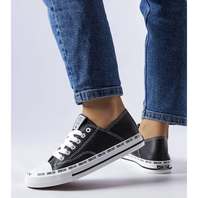 Crne ažur tenisice Big Star FF274023 crna 1