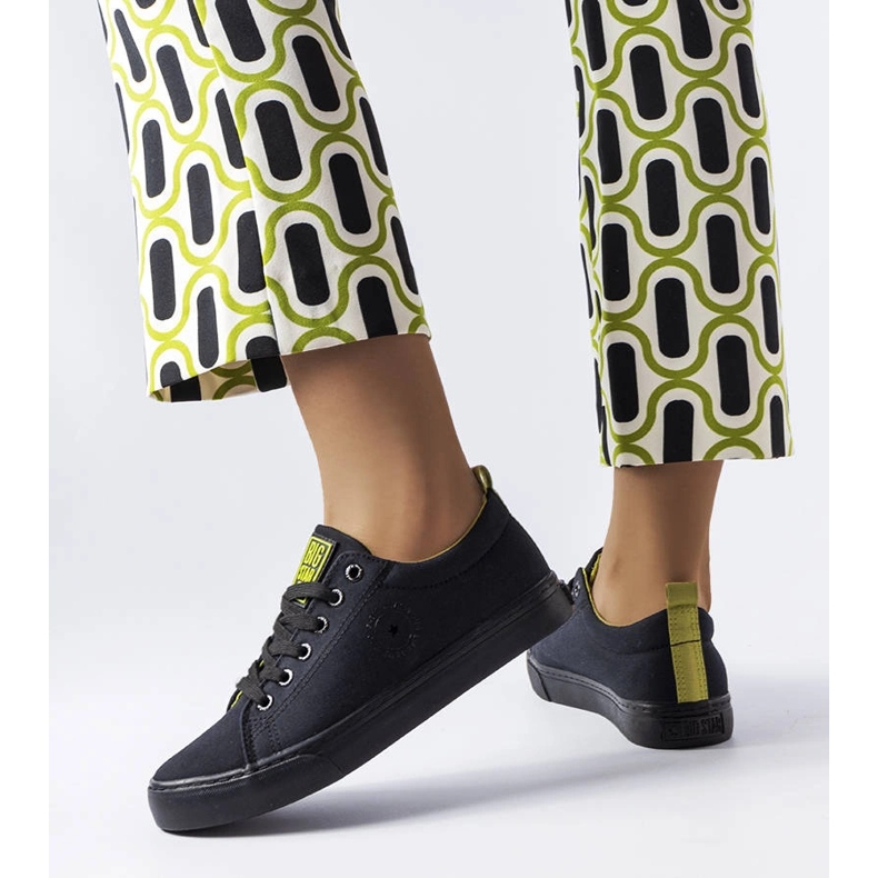 Big Star LL274247 crne tenisice od tkanine crna 1