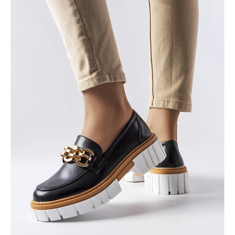 Crne mokasine s debelim potplatom iz Casgraina crno 1