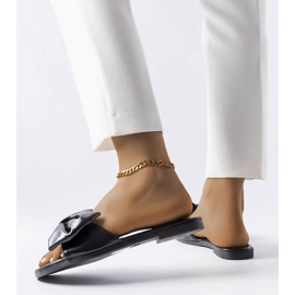 BM Crne elegantne sandale s mašnom iz Garniera crno 1