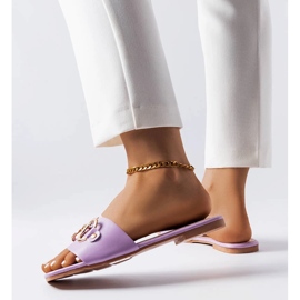 Ljubičaste elegantne tobogane s lancem iz Corbina ljubičasta 1