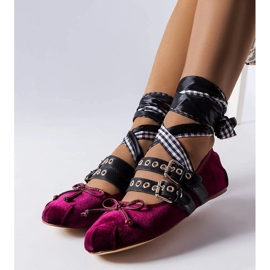 Bordo balerinke kopčaju se Boutot kopčom crvena 1