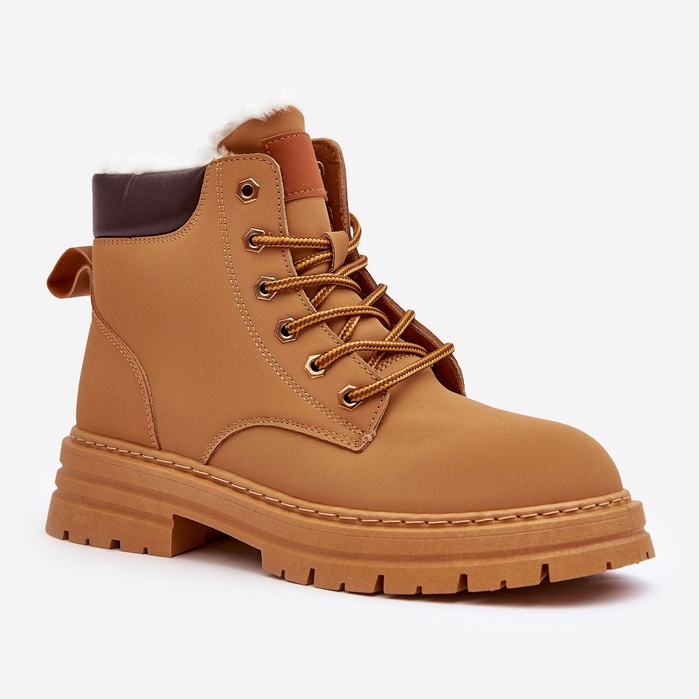 Ženske hvataljke s krznom Camel Fenan smeđa 1