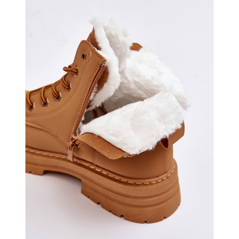 Ženske hvataljke s krznom Camel Fenan smeđa 2