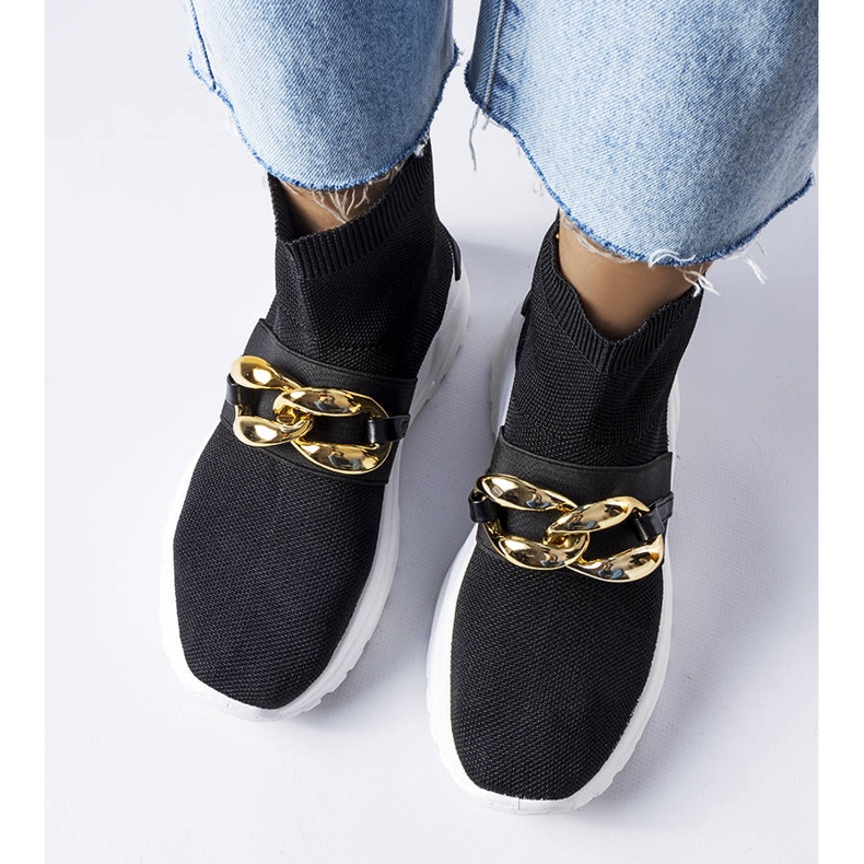 BM Baptiste crne tenisice s lancem crna 1