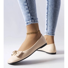 Svijetlo bež balerinke s mašnom marke Tabitha 1