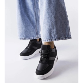 CinqMars crne wedge tenisice crno 1