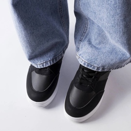 CinqMars crne wedge tenisice crno 2