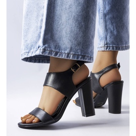 Rachelleine crne stiletto sandale crna 1