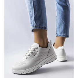 Evento Brodeur bijele ažurne kožne cipele bijela 1