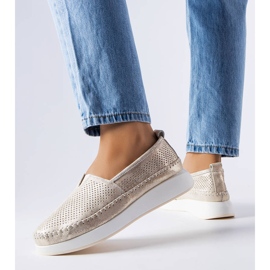 Noruega zlatne otvorene cipele zlatni 1