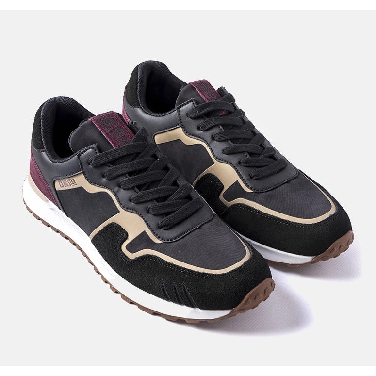 Big Star LL174125 crne tenisice od brušene kože crna 1