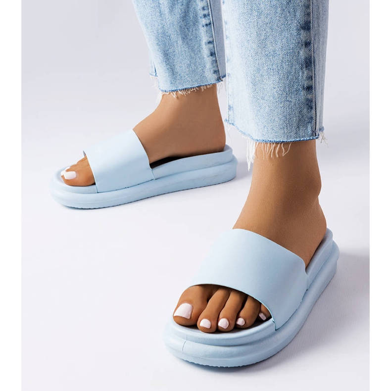 BM Paquette plave papuče na platformu plava 1