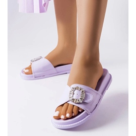 Ljubičasti natikači ukrašeni Griegsvei cirkonima ljubičasta 1