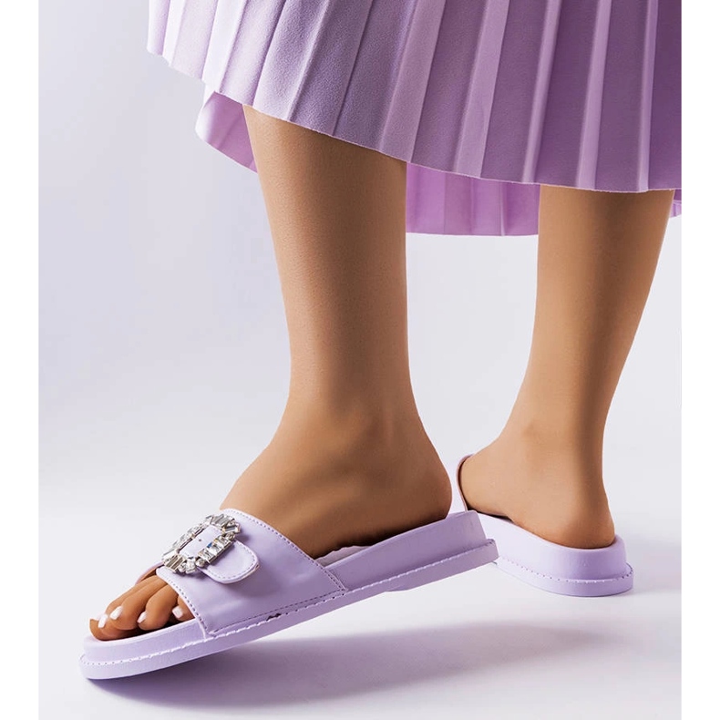 Ljubičasti natikači ukrašeni Griegsvei cirkonima ljubičasta 2