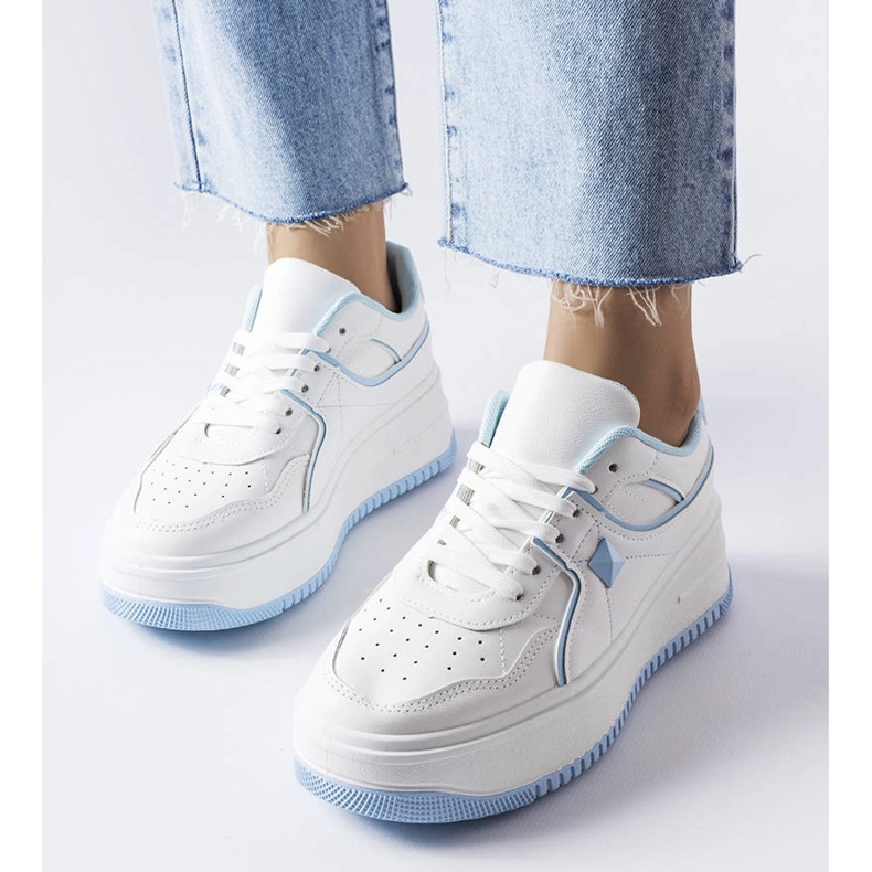 Bijelo-plave tenisice na Lepage platformi bijela 1