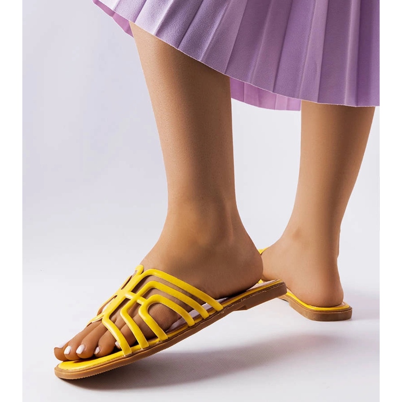 Ženske žute papuče Gandy žuta boja 2