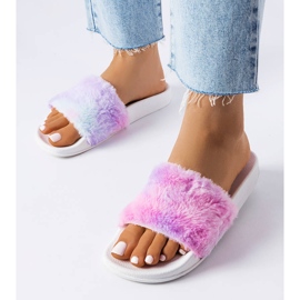 Šarene tobogane s krznom od Raffaele višebojan 1