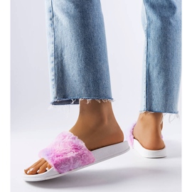 Šarene tobogane s krznom od Raffaele višebojan 2