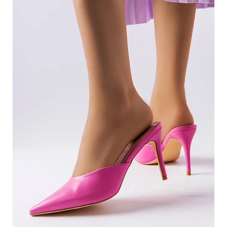 Ružičaste sandale na petu Drainer ružičasta 1