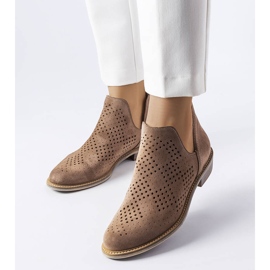 BM Karino smeđe ažurne kožne čizme smeđa 1