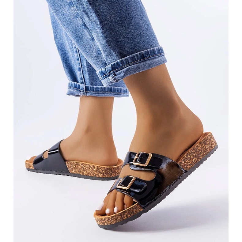 Crne tobogane s plutenim potplatom iz Cincinne crna 2