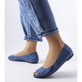 Mornarsko plave ažur balerinke od Agate plava 1